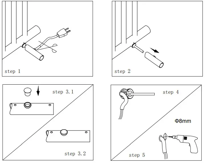 WarmlyYours TW-F10BS-HP Infinity Dual Connection - Diagram E