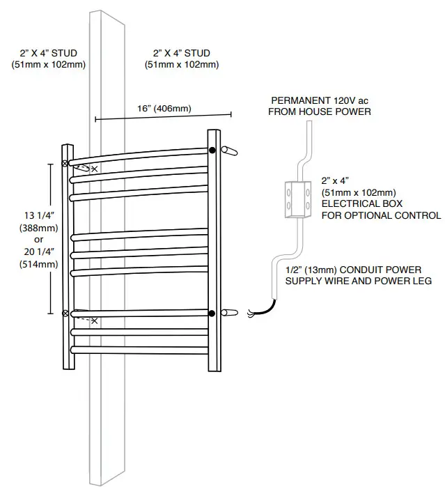 WarmlyYours TW-F10BS-HP Infinity Dual Connection - installation