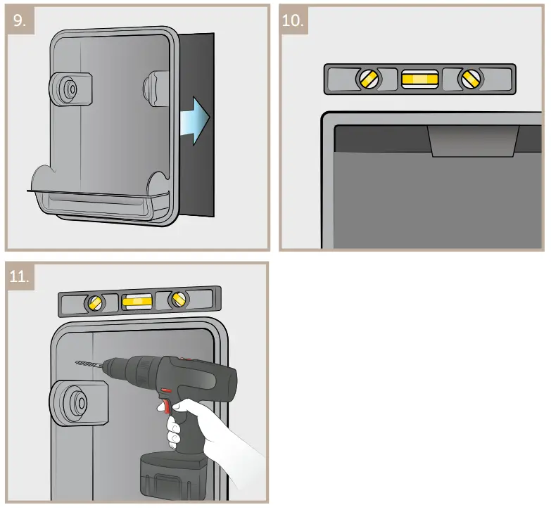 Kimberly Clark 53697 Automatic Roll Towel Recessed Dispenser Housing without Trim Panel - Fig 11