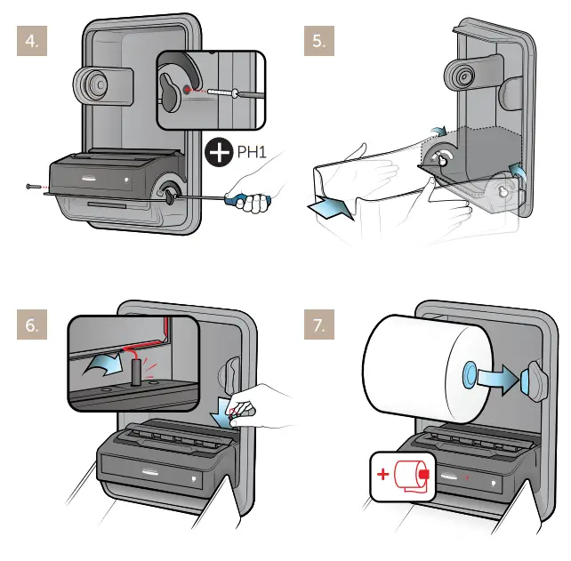 Kimberly Clark 53697 Automatic Roll Towel Recessed Dispenser Housing without Trim Panel - Fig 2