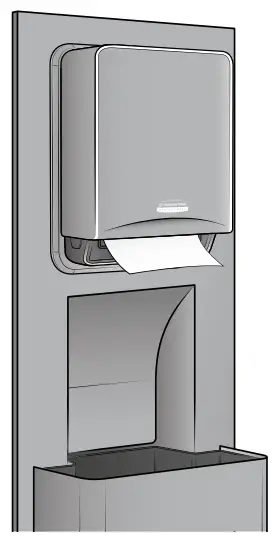 Kimberly Clark 53697 Automatic Roll Towel Recessed Dispenser Housing without Trim Panel - Fig 7