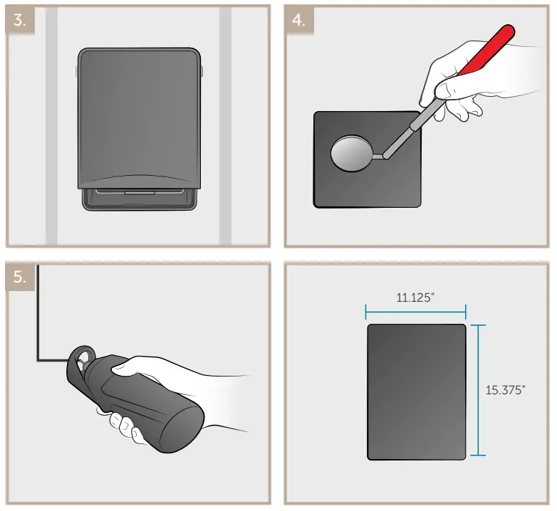Kimberly Clark 53697 Automatic Roll Towel Recessed Dispenser Housing without Trim Panel - Fig 9