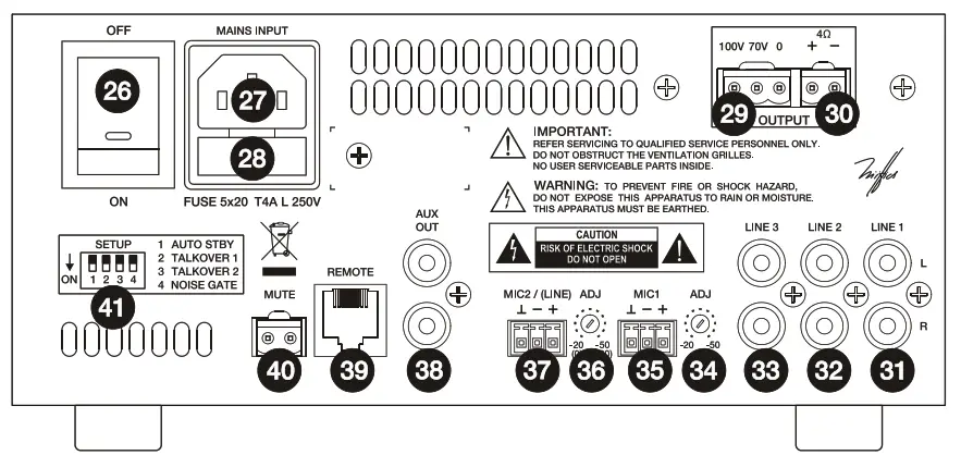 Ecler HMA120 Amplifier Self Powered Media Mixer - fig 1