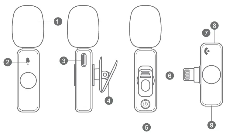 YOCOM-YM-L01-Wireless-Microphone-FIG-2