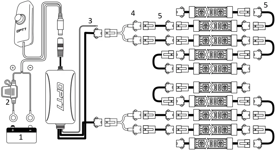 AURA PRO 10pc Single Row LED Motorcycle Strip A2