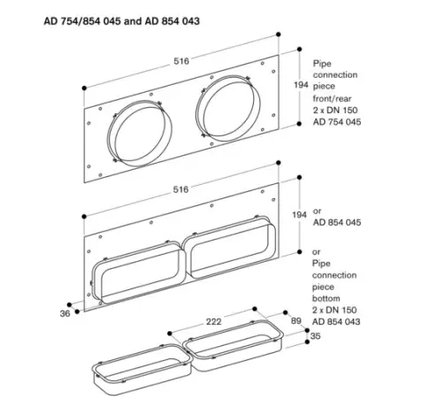 GAGGENAU AL400121 400 Series Table Ventilation - Figure 1