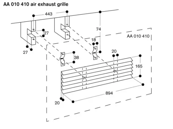 GAGGENAU AL400121 400 Series Table Ventilation - Figure 2