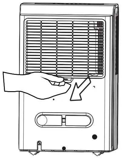 Midea MDDP50 Ultra large Capacity Dehumidifier - Clean the air filter