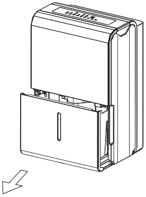 Midea MDDP50 Ultra large Capacity Dehumidifier - Removing the collected water 1