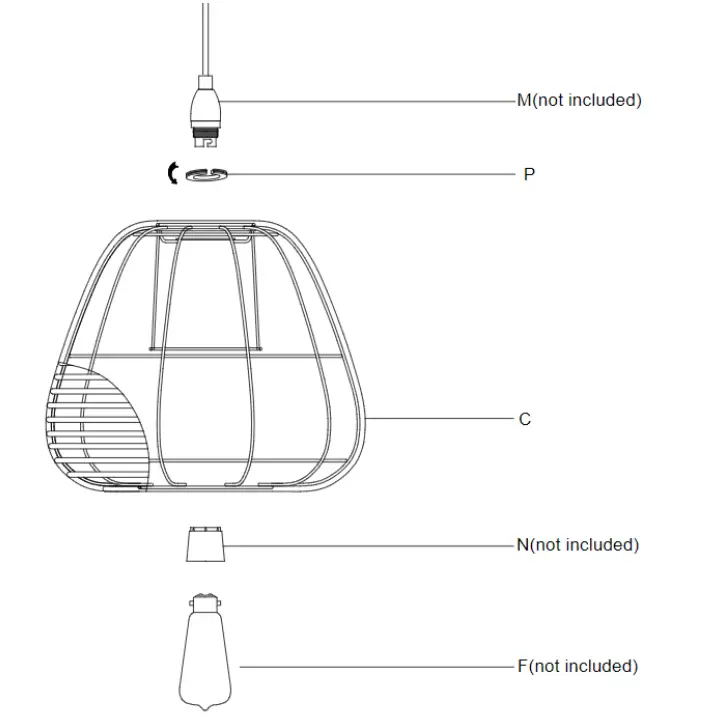 Lucci 099350 Kauai 1 Light Medium Batten Fix in Natural - Figure 4