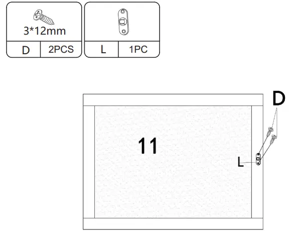 JAXPETY HG61S0827 White Wall Fold Out Writing Desk Convertible Cabinet - ASSEMBLY 10