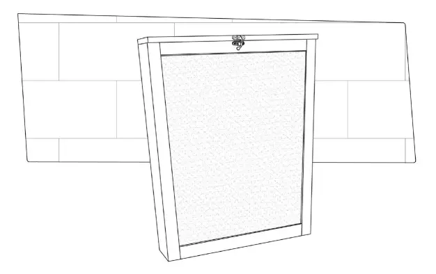 JAXPETY HG61S0827 White Wall Fold Out Writing Desk Convertible Cabinet - ASSEMBLY 15