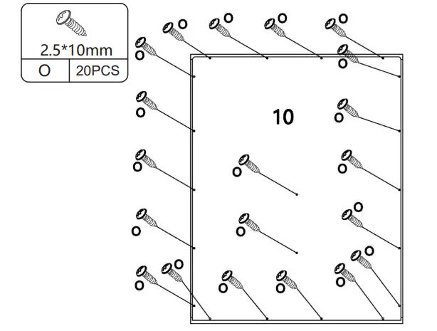 JAXPETY HG61S0827 White Wall Fold Out Writing Desk Convertible Cabinet - ASSEMBLY 9