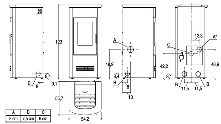 PIAZZETTA-P130-Pellet-Heating-Stove-FIG-2