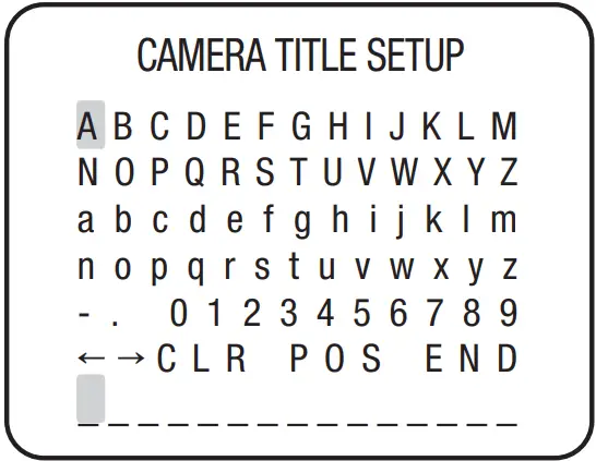 Hanwha Techwin HCZ 6321 High Resolution 32X Zoom Color Camera - CAMERA TITLE SETUP