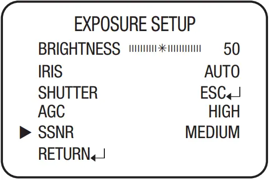 Hanwha Techwin HCZ 6321 High Resolution 32X Zoom Color Camera - EXPOSURE SETUP 4