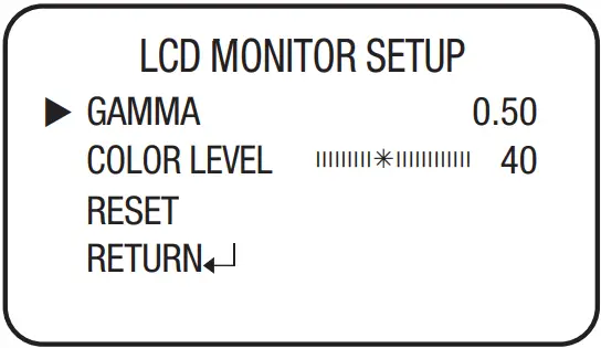 Hanwha Techwin HCZ 6321 High Resolution 32X Zoom Color Camera - MONITOR SETUP