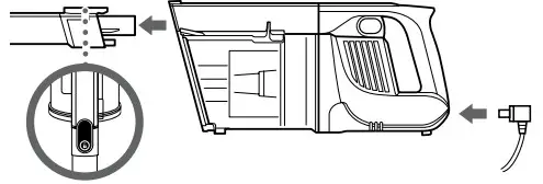 Shark IZ1440H DuoClean PowerFins Cordless Vacuum with Self-Cleaning Brushroll- charging port