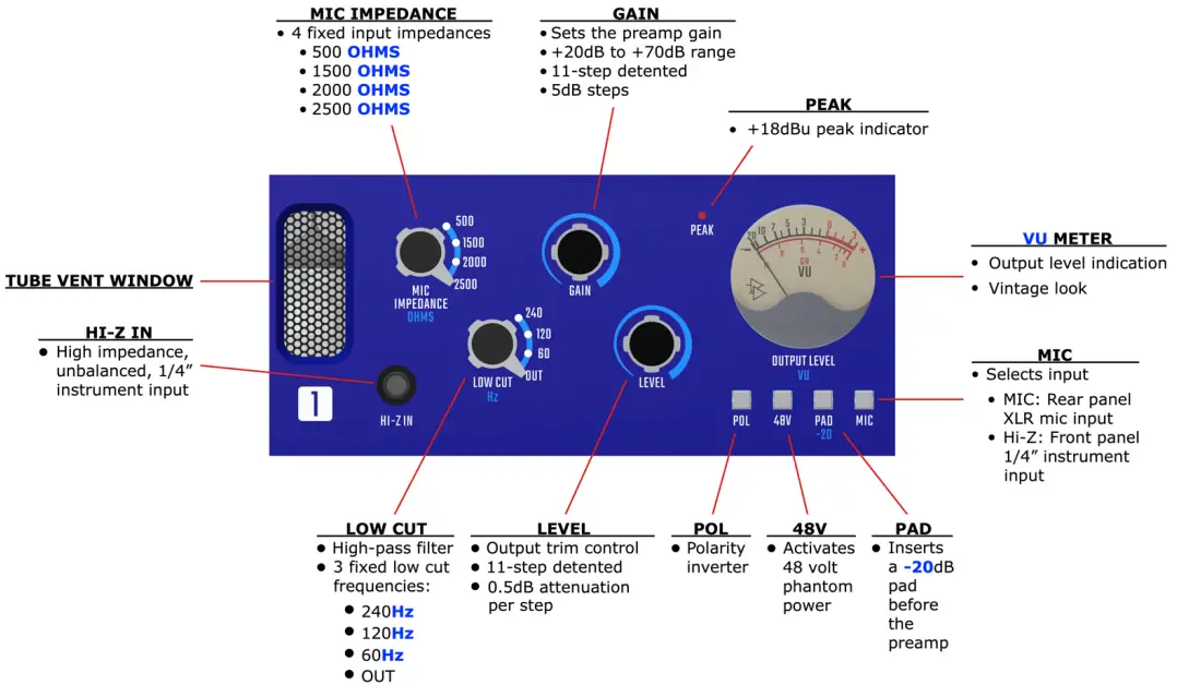 api audio T12 Tube Mic Preamp Microphone Pre -fig 1