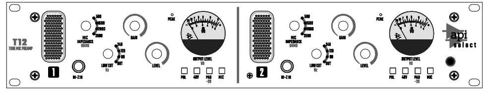 api audio T12 Tube Mic Preamp Microphone Pre -fig 24