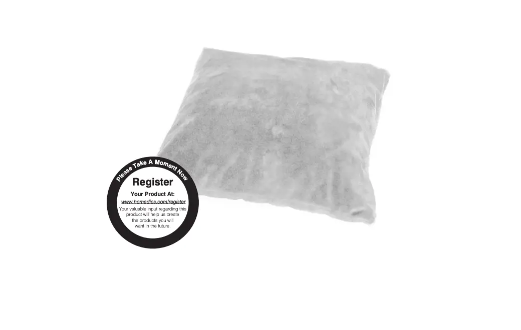 Homedics Mp-1 Portable Massage Pillow Instruction Manual And Warranty Information