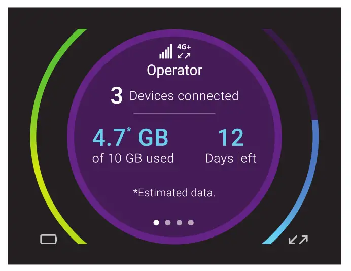Power button to toggle through Nighthawk M1 router LCD displays