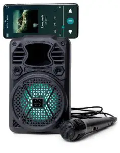 BRAINZ 38519 Karaoke Boombox with Microphone -