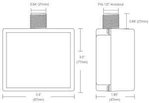 DOUGLAS BT PP20 A Lighting Controls Bluetooth Controller -DIMENSIONS