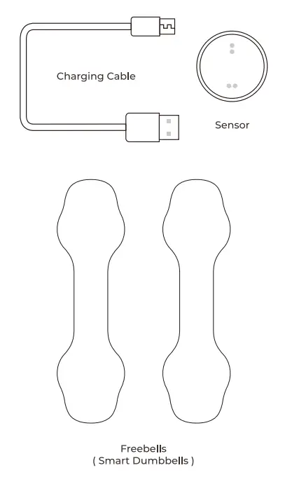 freebeat Freebells Smart Dumbbells - Package contents