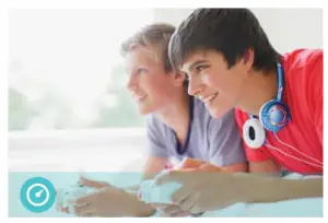 a man and a woman looking at the camera