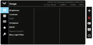 ASUS VG289Q1A Series LCD Monitor - Filter