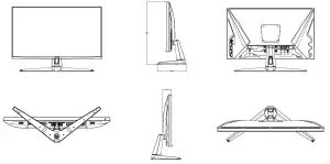 ASUS VG289Q1A Series LCD Monitor - Outline