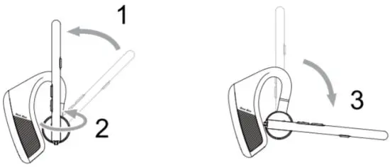 newbee M50 Wireless Bluetooth Earpiece - WEARING ADJUSTMENT 2