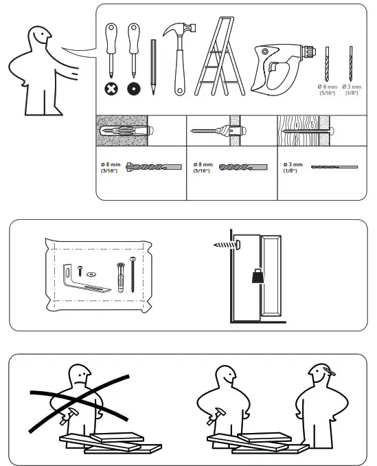IKEA 204.588.42 IDANAS Open Wardrobe- Tools
