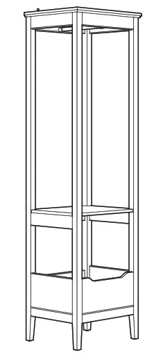 IKEA 204.588.42 IDANAS Open Wardrobe