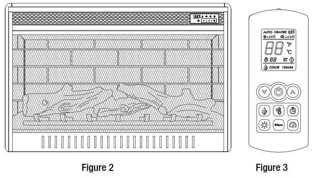 Member s Mark SF127B-33AI Combination Electric Fireplace Heater- Figure 3