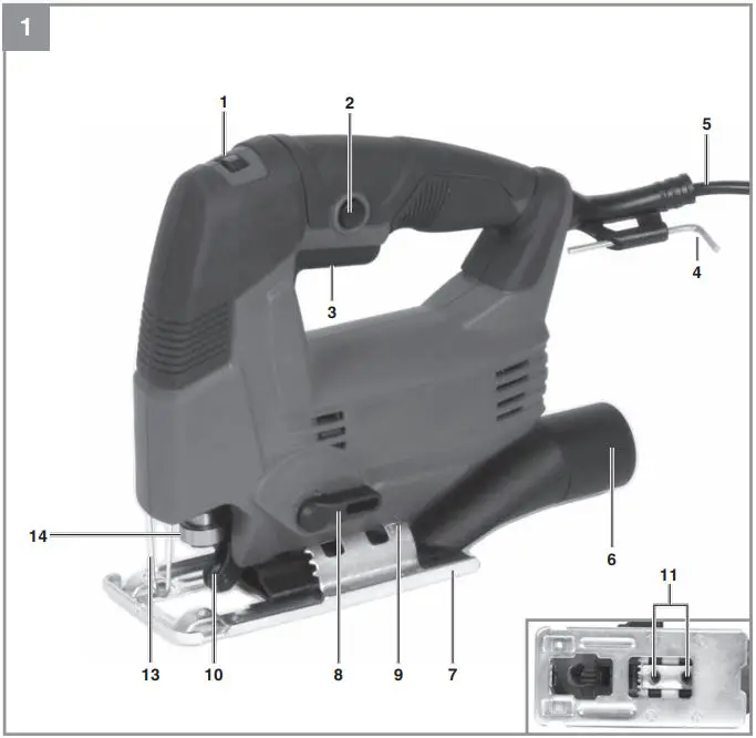 Einhell TC-JS 80 1 Jigsaw Instruction Manual - Fig 1