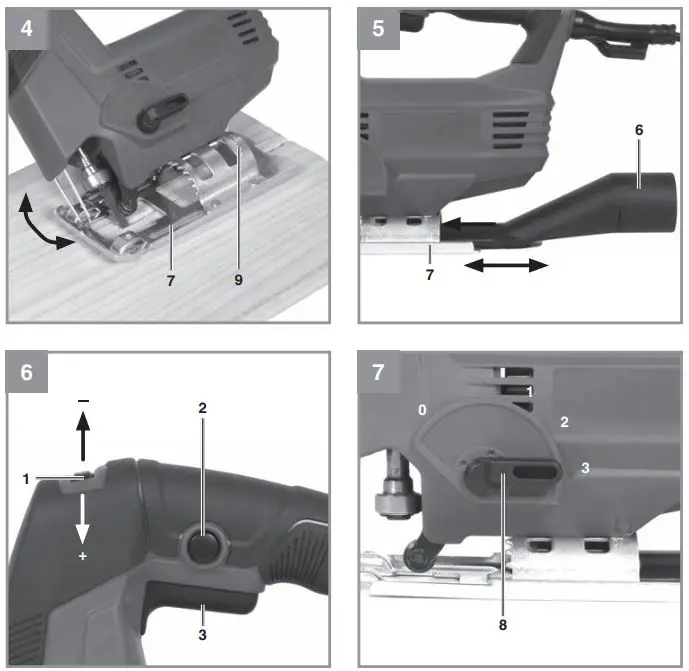 Einhell TC-JS 80 1 Jigsaw Instruction Manual - Fig 4,5,6,7