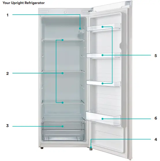 Esatto EUL237W 230L Upright Fridge-fig2