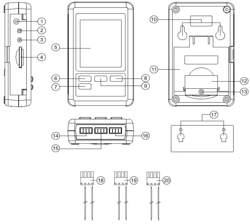 PCE CR 10 Current Data Logger - 9V DC input