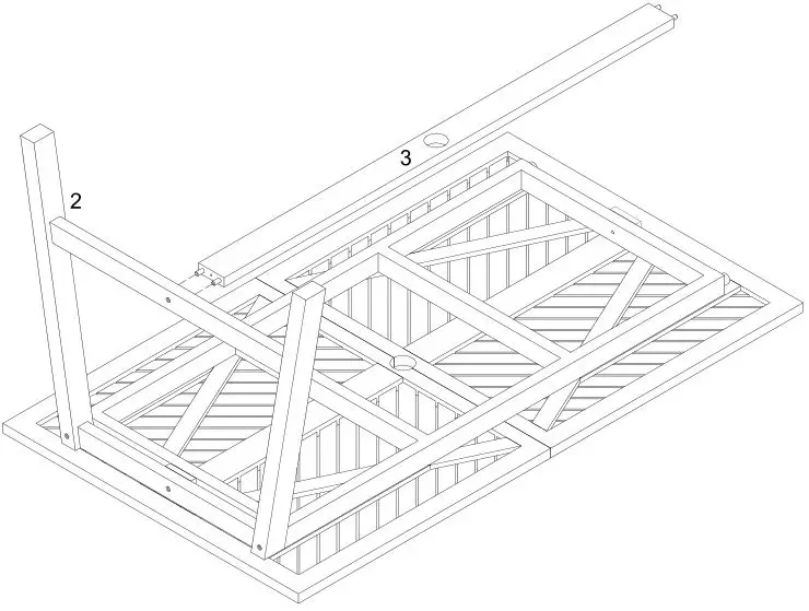 Walker Edison Vincent Dark Outdoor Dining Table - Step 2