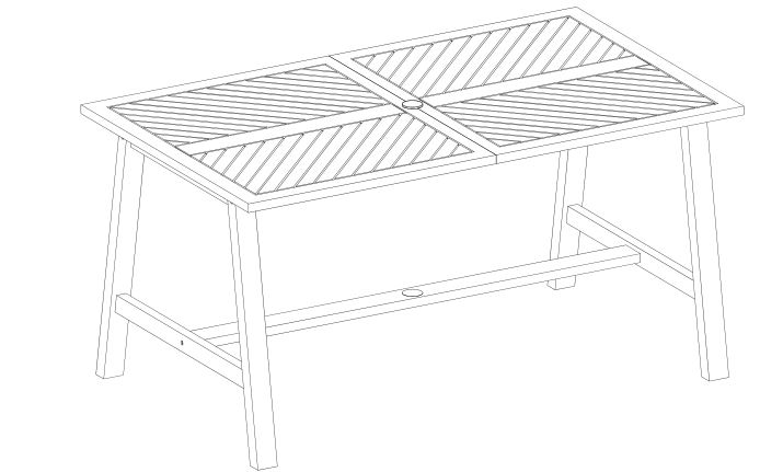 Walker Edison Vincent Dark Outdoor Dining Table Instructions