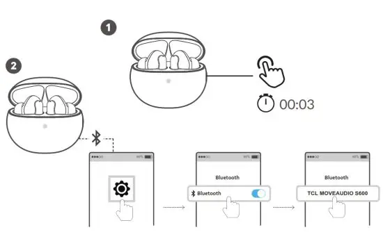 TCL TW30 Move Audio - Manual Pairing