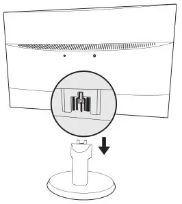 tuv 22 inch Class Slim HD Widescreen Monitor - Slide Post into monitor slot