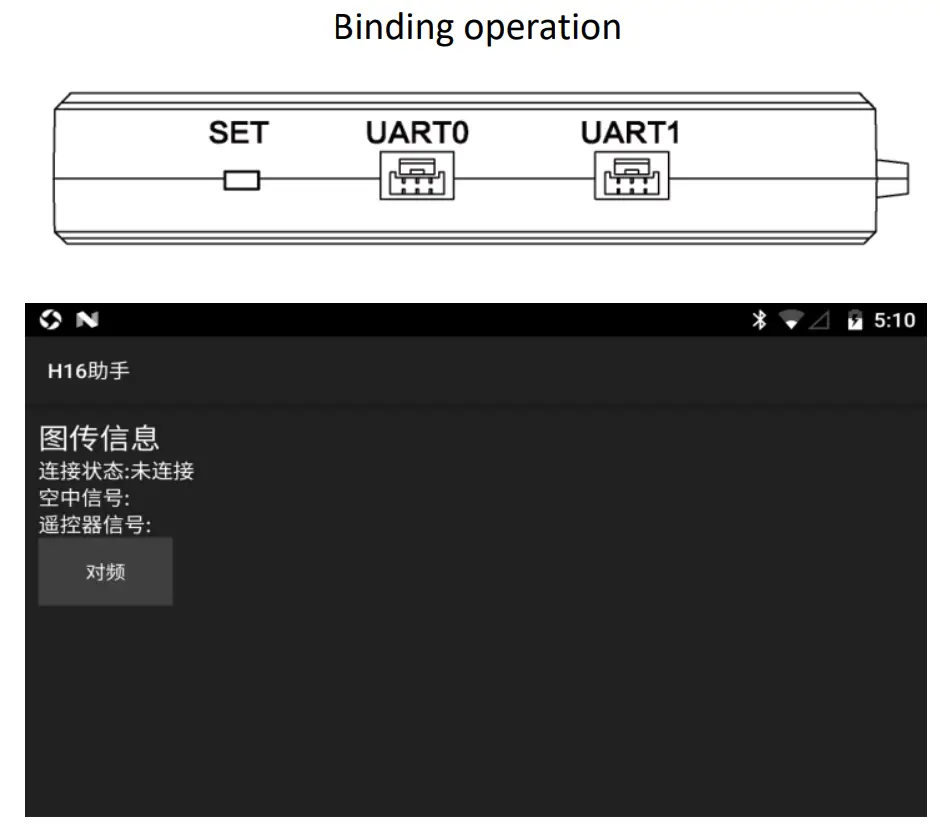 Quanzhou Skydroid Technology QZYZR16 R16 Receiver - Binding operation