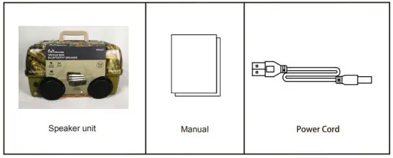 REALTREE RLT6005 Tackle Box Bluetooth Speaker - Package