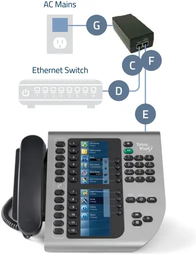 Telos VSet Broadcast Phoneset PoE Not Provided