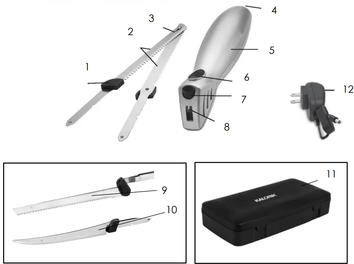 KALORIK EM 47774 Cordless Electric Knife - Fig