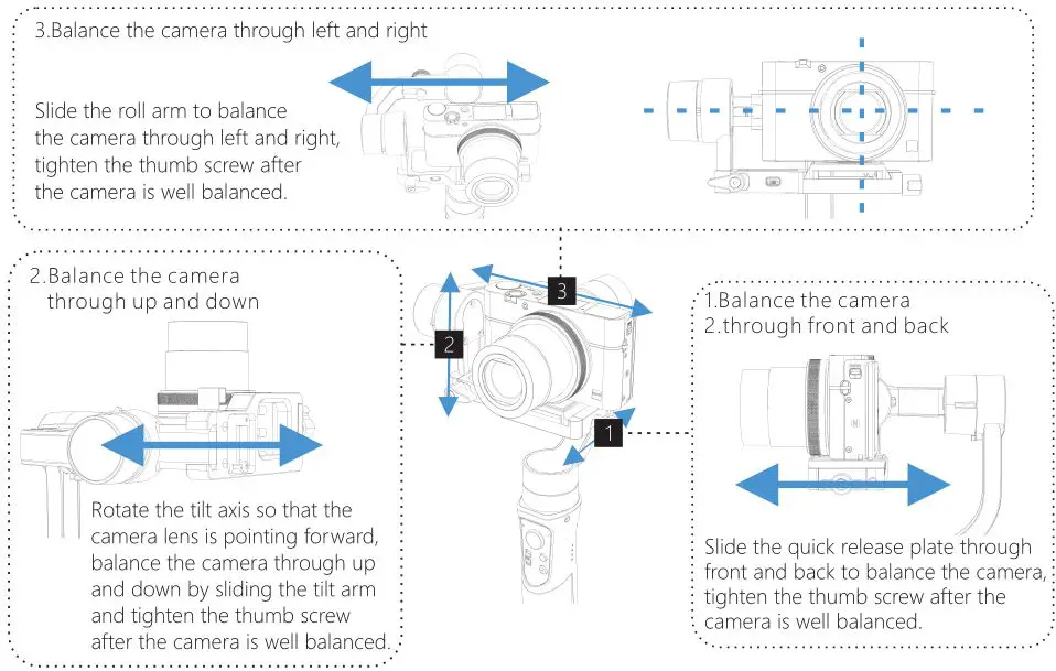 hohem 3-Axis Stabilizing Gimbal Compact Digital Camera - Balancing