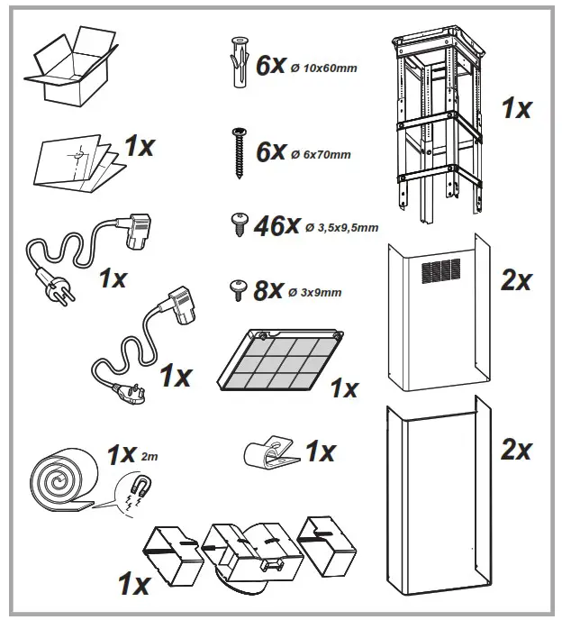 Whirlpool AKR 504 IX Island Cooker Hood 100cm - Product Overview 1